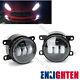 2pcs White Led Single Color Fog Lights Clear Lens Lamps Fits Honda Nissan Subaru