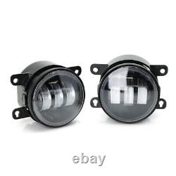 2PCS White LED Single Color Fog Lights Clear Lens Lamps Fits Honda Nissan Subaru