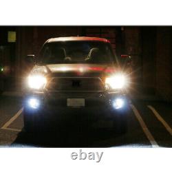 2PCS White LED Single Color Fog Lights Clear Lens Lamps Fits Honda Nissan Subaru