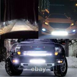 42 inch 4D Lens Single Row LED Work Light Bar Driving Offroad Car Truck Boat 44