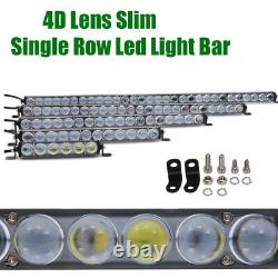 7 13 20 25 31 36 42 48 inch 4D Super Slim LED Work Light Bar Single Row Offroad