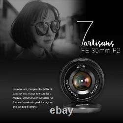 7 Artisans 35mm F2.0 Single Focus Length Manual E Mount Fix Lens For Sony Camera