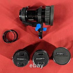 Bell & Howell 2x SIngle Focus Anamorphic adapter with 3 vintage Zeiss Taking Lense