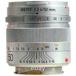 Cameras lens 50mm/f2.4 IBERIT (iberitto) silver Leica M/single focus lens