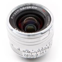 Carl Zeiss BIOGON T 28mm f2.8 ZM Silver M mount Single Focus Lens Wide Angle