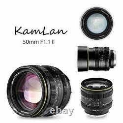 KAMLAN Interchangeable Single Focus Lens 50mm F1.1II Micro Four Thirds KAM0017