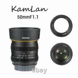 Kamlan 50mm F1.1 APS-C Aperture Prime Single Focus Lens 4/3 Mount For Olympus