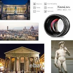 Kamlan 50mm F1.1 Manual Fix Prime Single Focus Lens E Mount For Sony Mirrorless