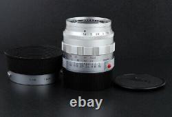 Leica SUMMILUX-M 50MM F1.4 E43 Silver Germany XOOIM comes with caps and hood