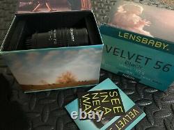 Lensbaby Velvet 56 Lens Black FREE-SHIPPING Excellent Condition IN BOX