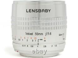 Lensbaby Velvet 56 SE Lens for Nikon Silver Japan Ver. New / FREE-SHIPPING