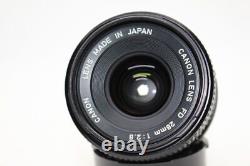 Near MINT Canon NEW FD 28mm F2.8 MF single-lens film camera single focus lens