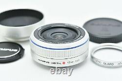 Near mintOlympus M. Zuiko DIGITAL 17mm F/2.8 Single focus pancake Lens withcaps