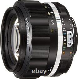 New VoigtLander Single Focus Lens NOKTON 58mm F1.4 SLIIS Ai-S Black Rim F/S