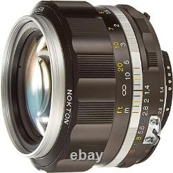 New VoigtLander Single Focus Lens NOKTON 58mm F1.4 SLIIS Ai-S Silver Rim F/S