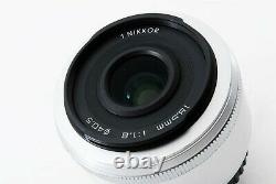 Nikon 1 NIKKOR 18.5mm f/1.8 single focus lens CX format Silver Excellent #043