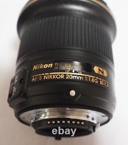 Nikon AF-S NIKKOR 20 mm f/1.8G Single Focus Lens Black Shipping from Japan