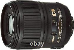 Nikon Single Focus Micro Lens AF-S Micro 60mm f / 2.8G ED Full Size Compatible