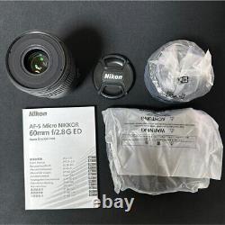 Nikon Single Focus Micro Lens AF-S Micro Nikkor 60mm f/2.8G ED Black with Box