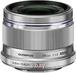 OLYMPUS M. ZUIKO DIGITAL 25mm F1.8 Silver Single Focus Lens for Micro Four Thirds