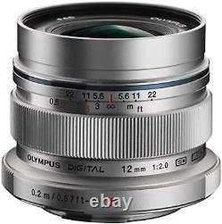 OLYMPUS M. ZUIKO Single Focus Lens DIGITAL ED 12mm F2.0 ED 12mm F2.0 Silver F/S