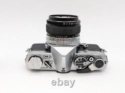 OLYMPUS OM-2N 35mm SLR Film Camera Black F1.8 Single Focus Lens Set Working