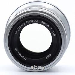 OLYMPUS Single Focus Lens M. ZUIKO DIGITAL 45mm F1.8 Silver C00117