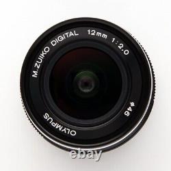 OLYMPUS Single Focus Lens M. ZUIKO DIGITAL ED 12mm F2.0 Black NEW