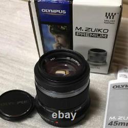 OLYMPUS single focus lens M. ZUIKO DIGITAL 45 mm F 1.8 Black EMS with Tracking