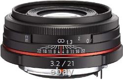 PENTAX Single Focus Lens HD DA 21mm F3.2AL Limited Black K mount APS-C F/S Track