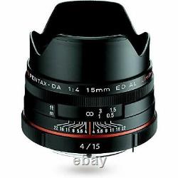 PENTAX Super-Wide-Angle Single Focus Lens HD DA 15mm F4 ED AL Limited Black