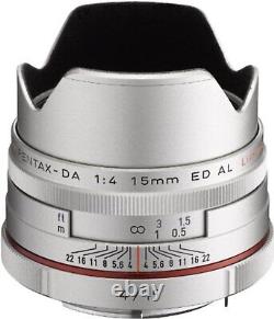PENTAX Super-Wide-Angle Single Focus Lens HD DA 15mm F4 ED AL Limited Silver F/S