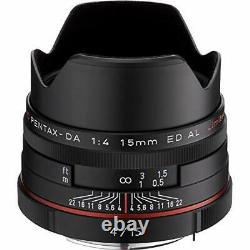 PENTAX Ultra Wide Angle Single Focus Lens HD PENTAX-DA15mm F4 EDAL Limited Black
