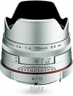 PENTAX Ultra Wide Angle Single Focus Lens HD PENTAX-DA15mmF4ED AL Limited Silver