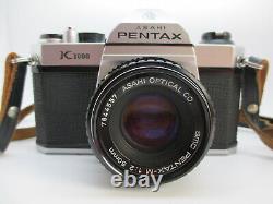 Pentax K1000 35mm SLR Film Camera w 50mm PK Mount Manual Focus Lens TESTED WORKS