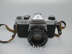 Pentax K1000 35mm SLR Film Camera w 50mm PK Mount Manual Focus Lens TESTED WORKS