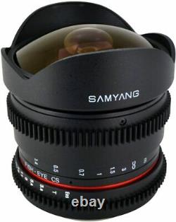 SAMYANG Single focus fisheye lens for video VDSLR 8mm T3.8 For Nikon F mount AE