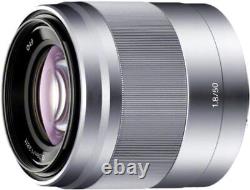 SONY Single Focus Lens E 50mm F1.8 OSS APS-C Format only Silver SEL50F18