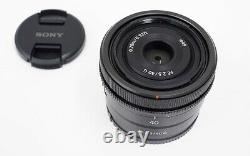 SONY Single Focus Lens SEL40F25G FE 40mm F2.5 G SONY E Mount