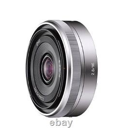SONY single focus lens E 16 mm F 2.8 Sony E mount for APS C SEL16F28
