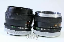 Single Focus Lens Set Canon Canon FD 50mm F1.4 S. S. C. FD 28mm F3.5 Thin Spider 3