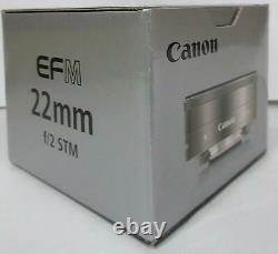 Single focus wide-angle lens EF-M22mm F2 STM silver Canon From Japan