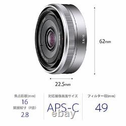 Sony SONY single focus lens E 16 mm F 2.8 Sony E mount for APS C SEL 16 F 28
