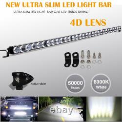 Ultra Slim 48 inch 4D Lens LED Light Bar Fog Driving OFFROAD 50 For TRUCK SUV