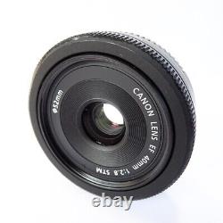 (Used) Official Canon single focus lens EF40mm F2.8 STM full size / pancake lens