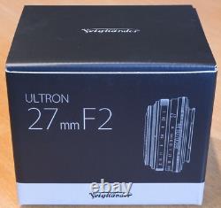 VOIGTLANDER Ultron 27mm f2 Black Coshina Fujifilm X Mount Fuji Single Focus lens