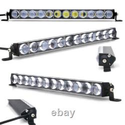 42 Pouces 4d Lens Single Row Led Work Light Bar Driving Offroad Car Truck Boat 44