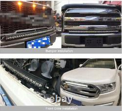 4d Lens Single Row Slim Off-road Led Work Light Bar For Atv Suv 4x4 Car Truck