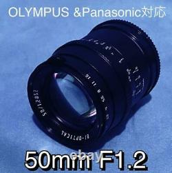 50mm F/1.2 Lentille Monofocus Olympus Et Panasonic Support