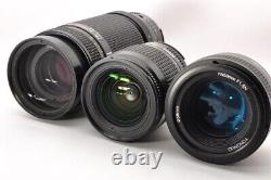 Appareil photo numérique Nikon D750 avec ensemble de trois objectifs super téléobjectifs à mise au point unique standard.